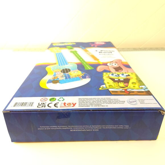 SpongeBob SquarePants 3-Piece Band Set Ukulele Recorder Slide Whistle New Toy - Picture 7 of 11
